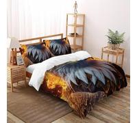 Flame aquila Set Di Biancheria Da Letto Artee Copripiumino 2 Pezzi Comfort Fibra Ultra-fine Per Bambini, E Federa A Cerniera Set Copripiumino King（220x240cm）