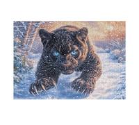 Flame Black Panther Puzzle 300 Pezzi Rompicapo Esclusivo Limitato Luminous Enchanted Beasts Edizione Limitata Per Collezionisti Alta Qualità Stampa Pezzi Precisi Regalo Speciale 300 PCS