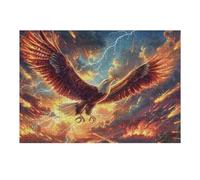 Flame Colorful Phoenix Bald Eagle Puzzle 1000 Pezzi Costiera Amalfitana Per Adulti Splendid Celestial Critters Cartone Rigido Incastro Perfetto Per Decorazione Domestica Da Passatempo Qualità Premium