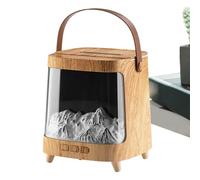 Flame Diffuser - 200 ml 7-Color Light Fireplace Diffuser umidificatore per rilassare l'atmosfera, Quiet Aromatherapy Machine with Timer Function, Remote Control for Living Room, Desktop, Counter