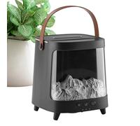 Flame Diffuser, 200ml Aromatherapy Humidifier, 5.2 inches 7-Color LED Light and Remote Control, Quiet Fireplace Diffuser with Timer Function for Living Room, Bedroom, Desktop, Counter
