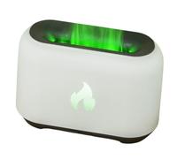 Flame Diffuser, 3D Flame Desk Umidifier Air Diffuser for Home, Cool Mist 150ml, USB Powered Aromatherapy Machine with 7 Colors Light for Room Decor, Bedroom, Office