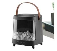 Flame Diffuser - 5.87 Inches 7-Color Light Fireplace Diffuser for Aromatherapy Relaxation, Quiet Machine with Timer and 200ml Capacity, Remote Control Humidifier for Living Room Desktop Counter