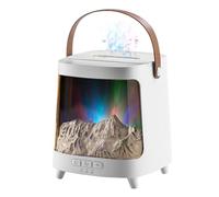 Flame Diffuser - 7-color Light Aromatherapy Humidifier Fireplace Effect, Quiet 200ml Design with Timer and Remote Control Function, Vital Oil Machine for Living Room, Bedroom, 5.87x5.2 X5.2 Inches