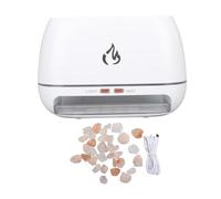 Flame Diffuser White, 7 - Color Simulated Flame Aromatherapy Diffuser, Silent 30dB 200ML Ultrasonic Humidifier with Warm Light for Bedroom Office Home