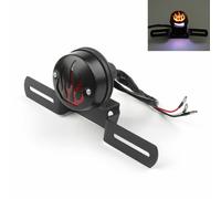 Flame Fire Rear Fender Tail light Brake Light For Honda Cafe Racer Bobber Black`