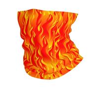 Flame Fire Yellow And Red Elastico Headwrap Antivento Sciarpa A Tubo Protezione del Viso per Ciclismo Motocicletta Uomo
