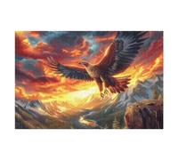 Flame Flying Bald Eagle Puzzle 1000 Pezzi Per Ragazzi Luminous Enchanted Beasts Gioco Educativo Creativo Intelligenza E Manualità Idea Regalo Per Figlio A Compleanno 1000 PCS