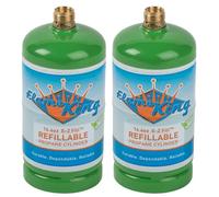 Flame King Refillable 1 lb Empty Propane Cylinder Tank - Reusable - Safe and Legal Refill Option - DOT Compliant-16,4 oz (.
