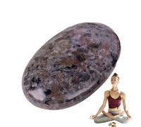 Flame Massage Stone, Natural Sensory Rock, Hand Therapys Tool, Smooth Stress Relief Texture, Decorative Meditation Piece, Desktop Ornament for Fountain Display, 4.5cm Stone