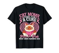 Flame Point Moms Fight Cure Purr per Il Cancro al Seno Rosa 2026 Maglietta