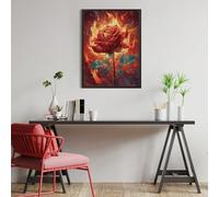 Flame Red Rose Puzzle 500 Pezzi Relax E Intelligenza Familiare Animals And Plants Gioco Per Adulti E Ragazzi Rilassamento Pressione Ridotta Idea Regalo Per Figlio 500 PCS