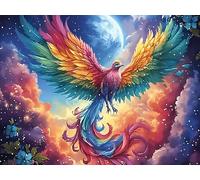 Flame Starry Blue Phoenix Puzzle 300 Pezzi Per Bambini Ragazzi Animal Pet Cartone Di Alta Qualità Atossico Attività Educativa Per Tempo Libero Scolastico Con Confezione Regalo 300 PCS/40x28cm