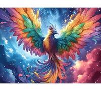 Flame Starry Blue Phoenix Puzzle 300 Pezzi Per Regalo Di Pasqua Cartone Spesso Per Bambini Vibrant Fantasy Animals Attività Educativa Per Tutta La Famiglia Con Confezione Regalo Qualità Garantita 300