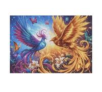 Flame Starry Blue Phoenix Puzzle 300 Pezzi Sfida Rompicapo Estrema Wildlife Impossibile Da Completare Per Collezionisti Esperti Regalo Per Chi Ama Le Sfide 300 PCS