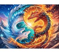 Flame Starry Blue Phoenix Rompicapo 1000 Pezzi Per Nonni E Nipoti Animal Pet Cartone Rigido Esercizio Mentale Per Serate in Famiglia Da Passatempo Con Poster Incluso 1000 PCS/75x50cm