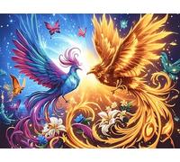 Flame Starry Blue Phoenix Rompicapo 300 Pezzi Per Decorazione Camera Bambini Wildlife Cartone Atossico Tema Disney Per Cameretta Attività Educativa Con Confezione Regalo 300 PCS/40x28cm