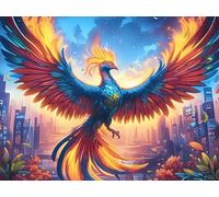 Flame Starry Colorful Phoenix Puzzle 1000 Pezzi Per Bambini Ragazzi Animal Pet Cartone Di Alta Qualità Atossico Attività Educativa Per Tempo Libero Scolastico Con Confezione Regalo 1000 PCS/75x50cm