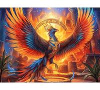Flame Starry Golden Phoenix Puzzle 1000 Pezzi Per Regalo Di Laurea Magistrale Cartone Di Alta Qualità Colorful Fantasy Wildlife Per Decorazione Studio Stampa Ad Alta Definizione Edizione Esclusiva 100