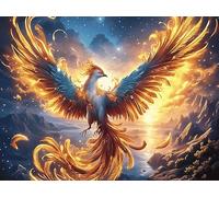 Flame Starry Golden Phoenix Puzzle 1000 Pezzi Per Regalo Di Pasqua Cartone Spesso Per Bambini Vibrant Fantasy Animals Attività Educativa Per Tutta La Famiglia Con Confezione Regalo Qualità Garantita 3