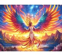 Flame Starry Golden Phoenix Rompicapo 1000 Pezzi Per Regalo Di Epifania Cartone Spesso Per Bambini Colorful Fantasy Wildlife Attività Educativa Per Tutta La Famiglia Edizione Limitata Da Passatempo 30