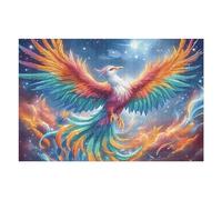 Flame Starry Red Phoenix Puzzle 1000 Pezzi Per Amici E Famiglia in Serata Animal Pet Rompicapo Sfida Creativa Giochi Da Tavolo Relax E Intelligenza Regalo Natale 1000 PCS