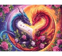 Flame Starry Red Phoenix Puzzle 500 Pezzi Van Gogh Per Amanti Dell'arte Animal Pet Cartone Rigido Anti Riflesso Notte Stellata Per Decorazione Soggiorno Qualità Museale Top Vendita 500 PCS/52×38cm