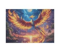 Flame Starry Red Phoenix Rompicapo 300 Pezzi Per Regalo Di Battesimo Cartone Spesso Per Bambini Fantastic Beasts Tema Baby Per Attività Educativa Con Confezione Regalo Da Passatempo 300 PCS