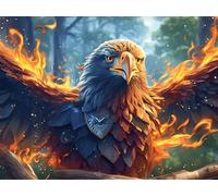 Flame Starry Sky Bald Eagle Close Up Puzzle 1000 Pezzi Sicilia Per Adulti Colorful Fantasy Wildlife Cartone Riciclato Per Decorazione Ingresso Da Passatempo Antistress Rilassante Qualità Garantita 100