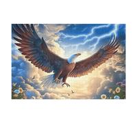 Flame Starry Sky Flying Bald Eagle Puzzle 1000 Pezzi Per Regalo Di Pasqua Cartone Spesso Per Bambini Fantastic Beasts Attività Educativa Per Tutta La Famiglia Con Confezione Regalo Qualità Garantita 1