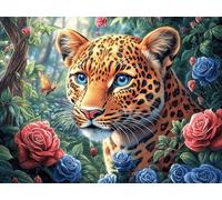 Flame Starry Sky Leopard Puzzle 1000 Pezzi Per Adulti Fantastic Beasts in Cartone Rigido 3D Panoramico Per Viaggi E Vacanze Miglioramento Concentrazione Edizione Esclusiva Qualità 1000 PCS