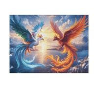 Flame Starry Sky Phoenix Puzzle 500 Pezzi Sfida Rompicapo Estrema Animal Pet Impossibile Da Completare Per Collezionisti Esperti Regalo Per Chi Ama Le Sfide 500 PCS