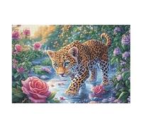 Flame Starry Sky Tiger Rompicapo 1000 Pezzi Per Bambini E Genitori Cartone Spesso Sicuro Difficoltà Bassa Per Svago Familiare Con Poster Incluso Qualità Garantita 1000 PCS/75x50cm