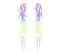 Flame Stickers - Waterproof Motorcycle Decals for Evaluation | Reflective Flame Stickers with Resilient Build Sl or Car, Home and Professional Self Adhesive Outdoor Utility