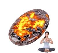 Flame Stone, Flame Health Massage Stone, Natural Hand Sensory Toy for Meditation, Desktop Ornament, Fountain Decoration Tool, 1.57-1.96 Inch, Relaxation Stones