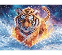 Flame Tiger Rompicapo 1000 Pezzi Per Bambini E Genitori Magical Cosmic Creatures Cartone Spesso Sicuro Difficoltà Bassa Per Svago Familiare Con Poster Incluso Qualità Garantita 1000 PCS/75x50cm
