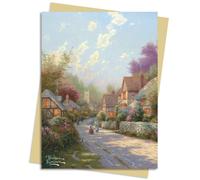 Flame Tree Stud Thomas Kinkade: Cobblestone Village Greeting Card Pa (Postcards)