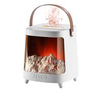 Flame umidificatore, 200 ml Fireplace Diffuser, 7 Color Light Remote Scent Machine, Ultra Quiet Smart Timer Aromatherapy, Mist Maker for Bedroom, Office, Counter, Workplace, Desktop, Home