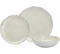 Flamefield rustic pearl set set di stoviglie da 12 pezzi