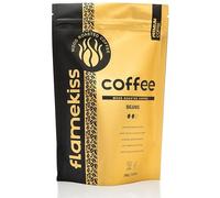 Flamekiss Chicchi di caffè 250 g - Chicchi di caffè espresso Arabica e Robusta tostati a fuoco di legna artigianali di alta qualità per un'esperienza in grani ricca e aromatica