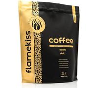 Flamekiss Chicchi di caffè da 1 kg - Chicchi di caffè espresso Arabica e Robusta tostati a fuoco di legna artigianali di prima qualità per un'esperienza in grani ricca e aromatica