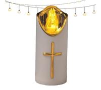 Flameless Electric Candles - Led Battery Powered Memorial Lights, Decorative Grave Candle Set, Realistic Flickering Warm Glow Accent | Home Garden Church Table Porch Path Bedroom Living Room Ambiance