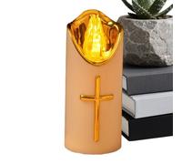 Flameless Led Memorial Candles, Battery Operated Reusable Grave Lights, Electric Remembrance Lanterns for Indoor, Safe Flickering Flame Effect, Church Garden Yard Porch Path and Bedside Display