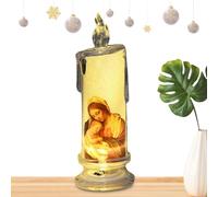 Flameless Prayer Candle, Jesus Santi Decorative Candle, Religious LED | Prayer Candle, Devotional Flameless Candle, LED Religious Candle, Festive Prayer Candle, Home Religious Decoration, Desk Pray