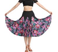 Flamenco Ballroom Dance Skirt Waltz Practice Modern Big Swing Dress