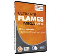 Flames Clipart, Vinyl Cutter Plotter Clip Art Images, Tribal Flame Vector Art, Sign Design Graphics CD [includes Flames Mini Pack as a FREE Bonus a $30 value]