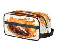 Flames Football America Soccer Borsa da viaggio per donne, uomini, bambini, ragazze e ragazzi, borsa da bagno per articoli da toeletta, cosmetici, articoli da toeletta, organizer per doccia, Colore,