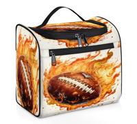 Flames Football America Soccer Borsa da viaggio per donne uomini bambini ragazze ragazzi, 11,2 L Cosmetic Toiletry Bag Hanging Wash Pouch Bag Toiletries Organizer Shower Bag, Colore, 11.2L, Organizer