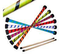 Flames 'N Games Twist Devil Stick Set con Free Legno Controllo Mano Bacchette - Nero/Verde