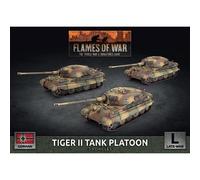 Flames of War Tiger II Plotone - 3 x Tiger II (8,8 cm) carri armati & foglio decalcomania - Età 14+